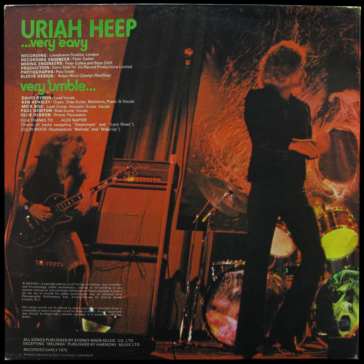 LP Uriah Heep — Very 'Eavy, Very 'Umble фото 5