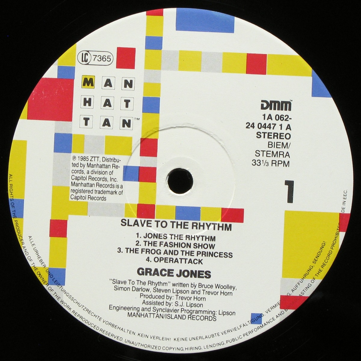 LP Grace Jones — Slave To The Rhythm фото 2