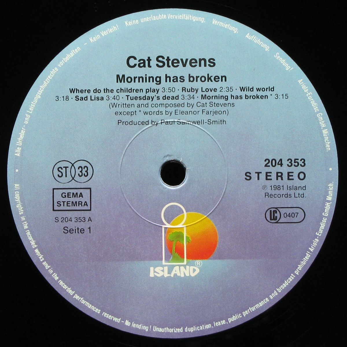 LP Cat Stevens — Morning Has Broken фото 2