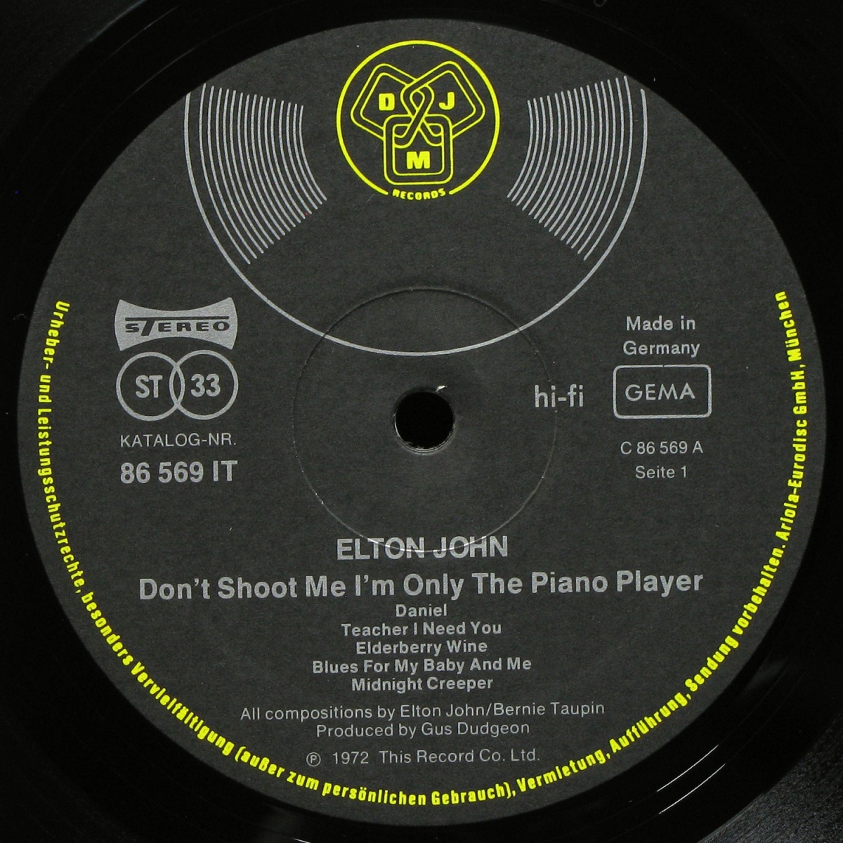 LP Elton John — Don't Shoot Me I'm Only The Piano Player (coverbooklet) фото 2