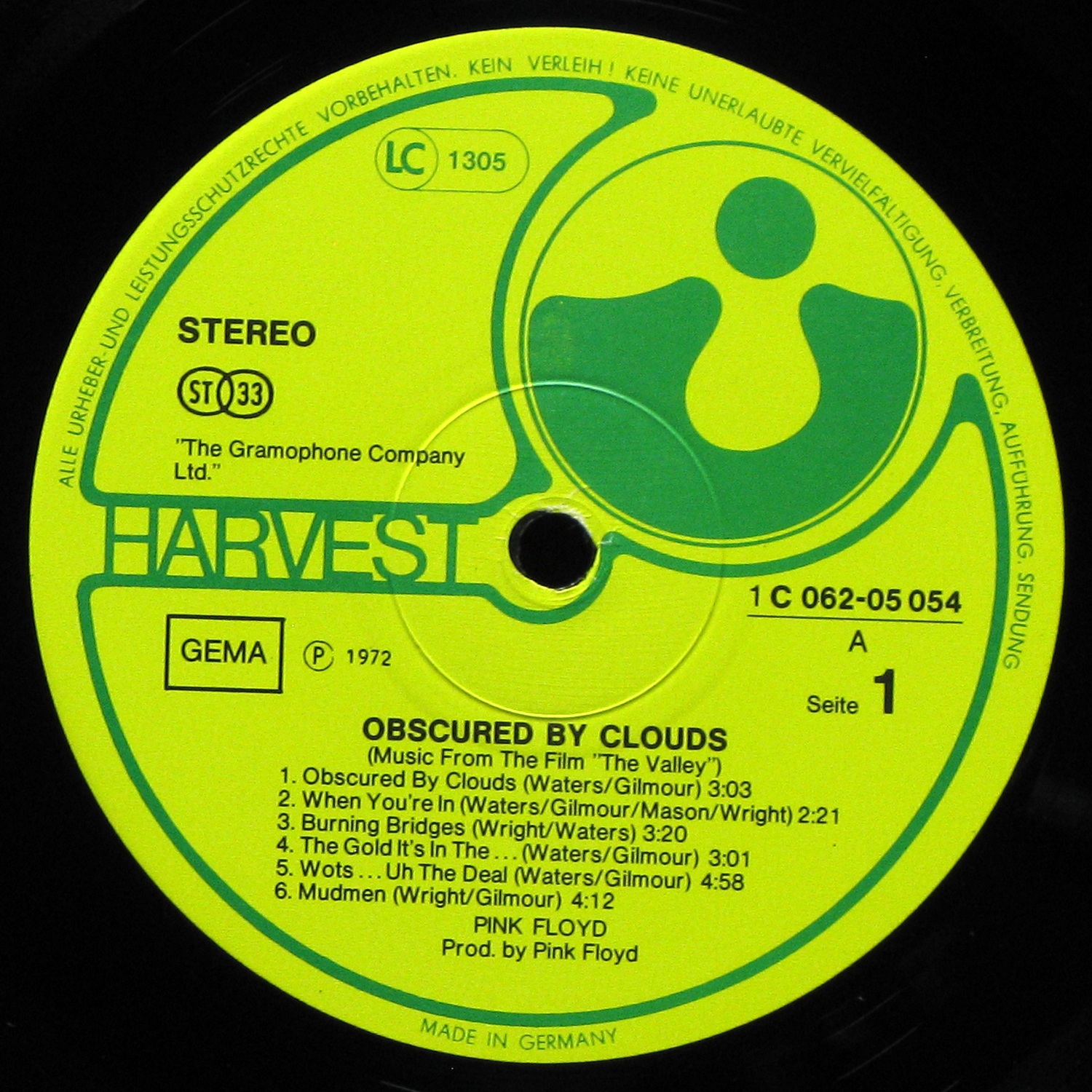 LP Pink Floyd — Obscured By Clouds фото 3