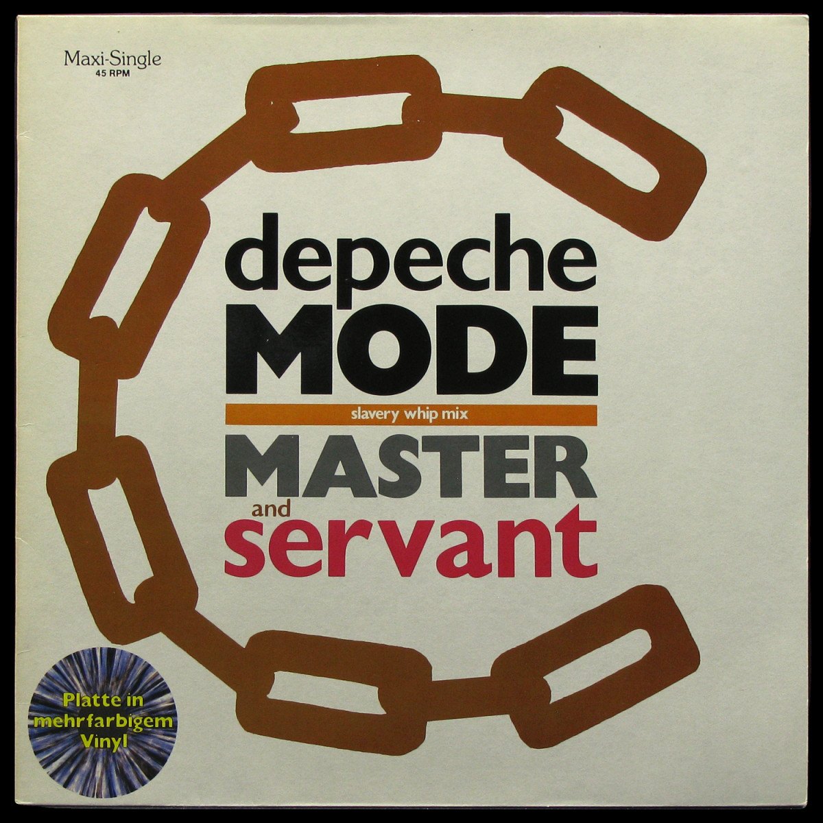 LP Depeche Mode — Master And Servant (Slavery Whip Mix) (coloured vinyl, maxi) фото