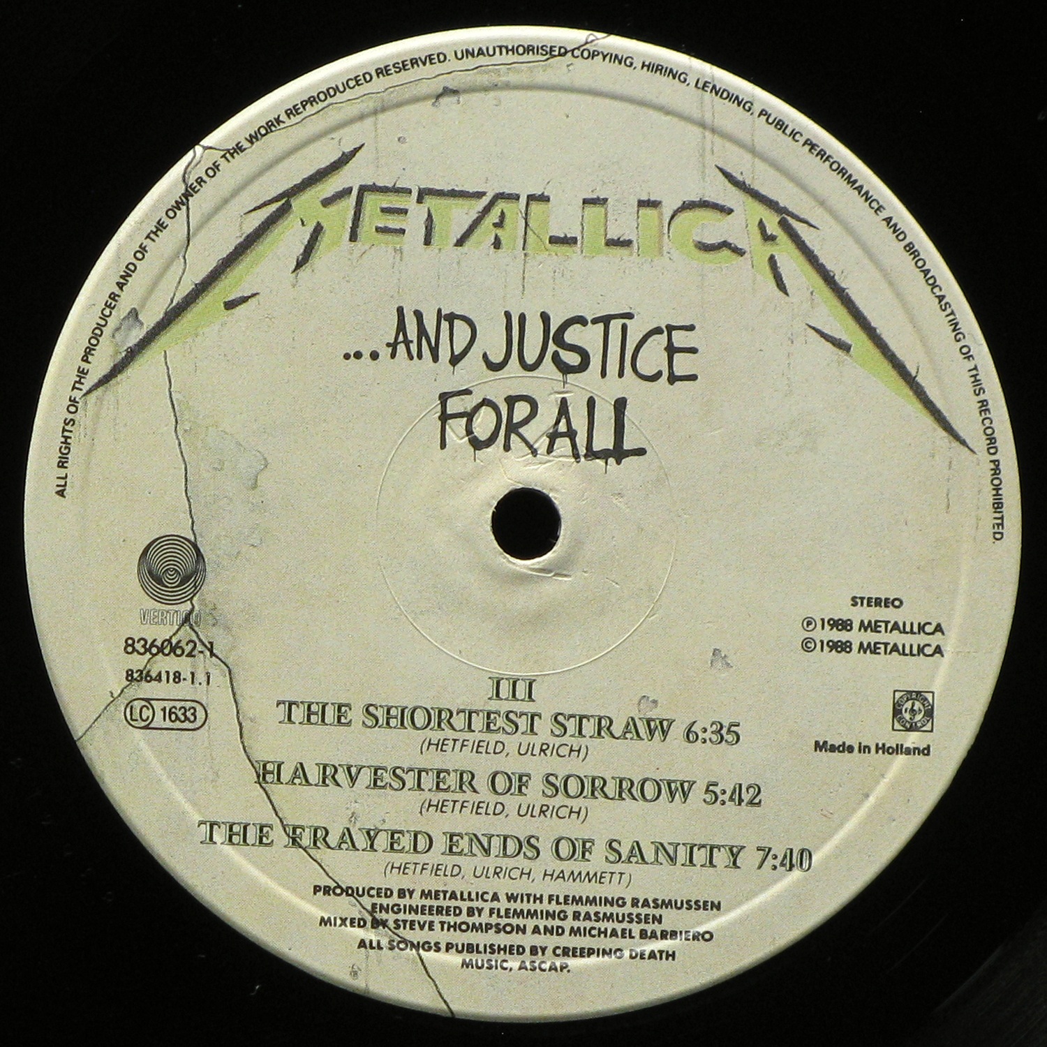 LP Metallica — And Justice For All (2LP) фото 8