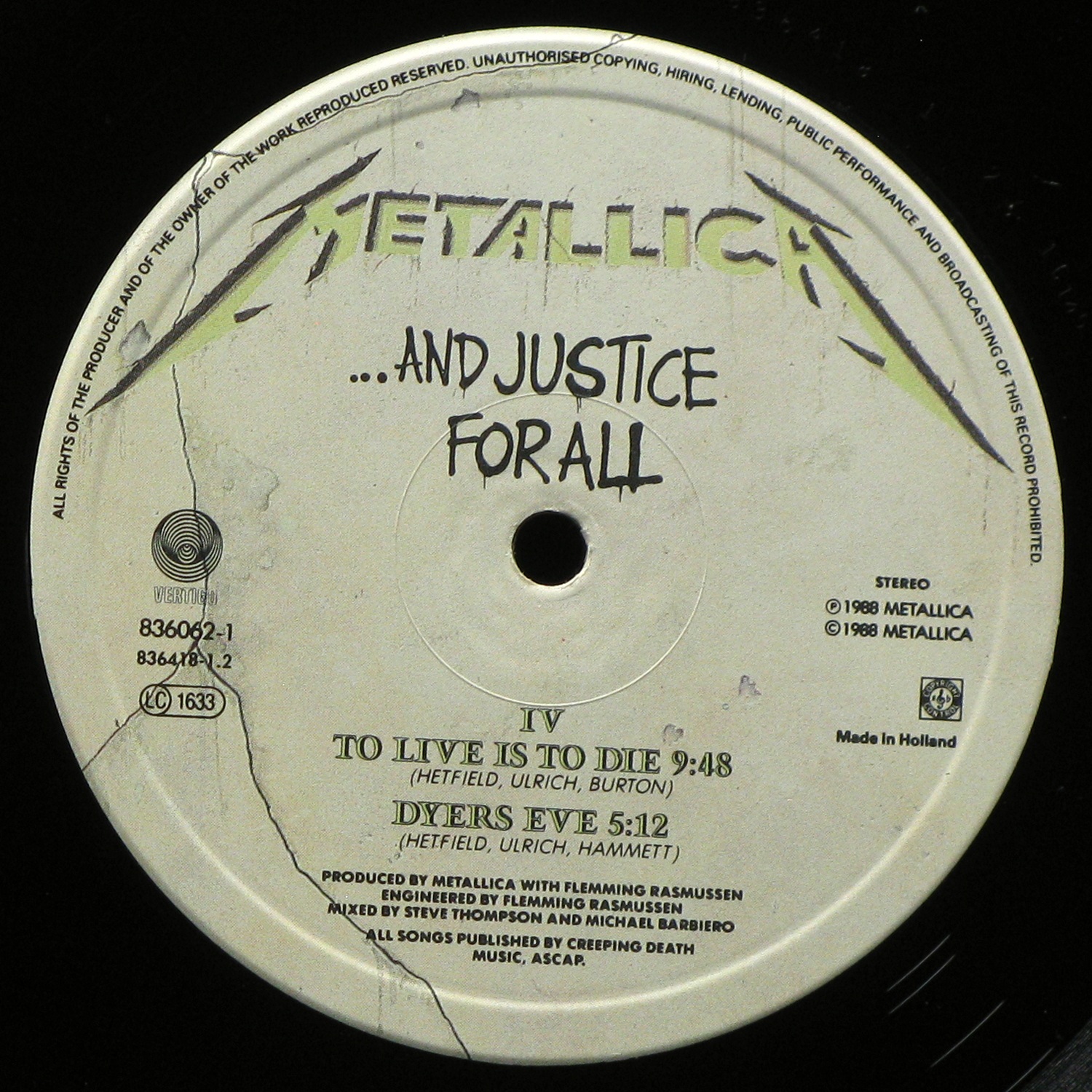 LP Metallica — And Justice For All (2LP) фото 9