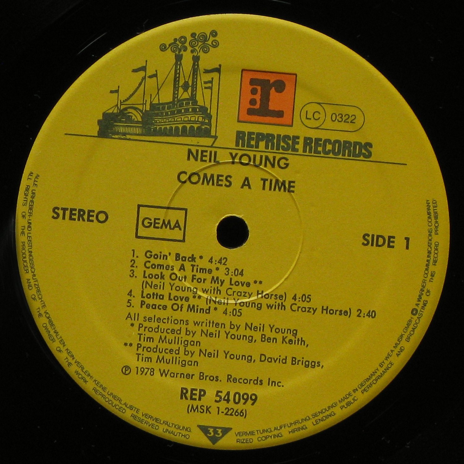 LP Neil Young — Comes A Time фото 3