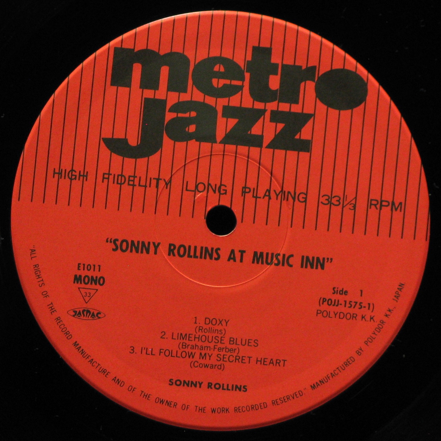 LP Sonny Rollins — Sonny Rollins At Music Inn фото 3