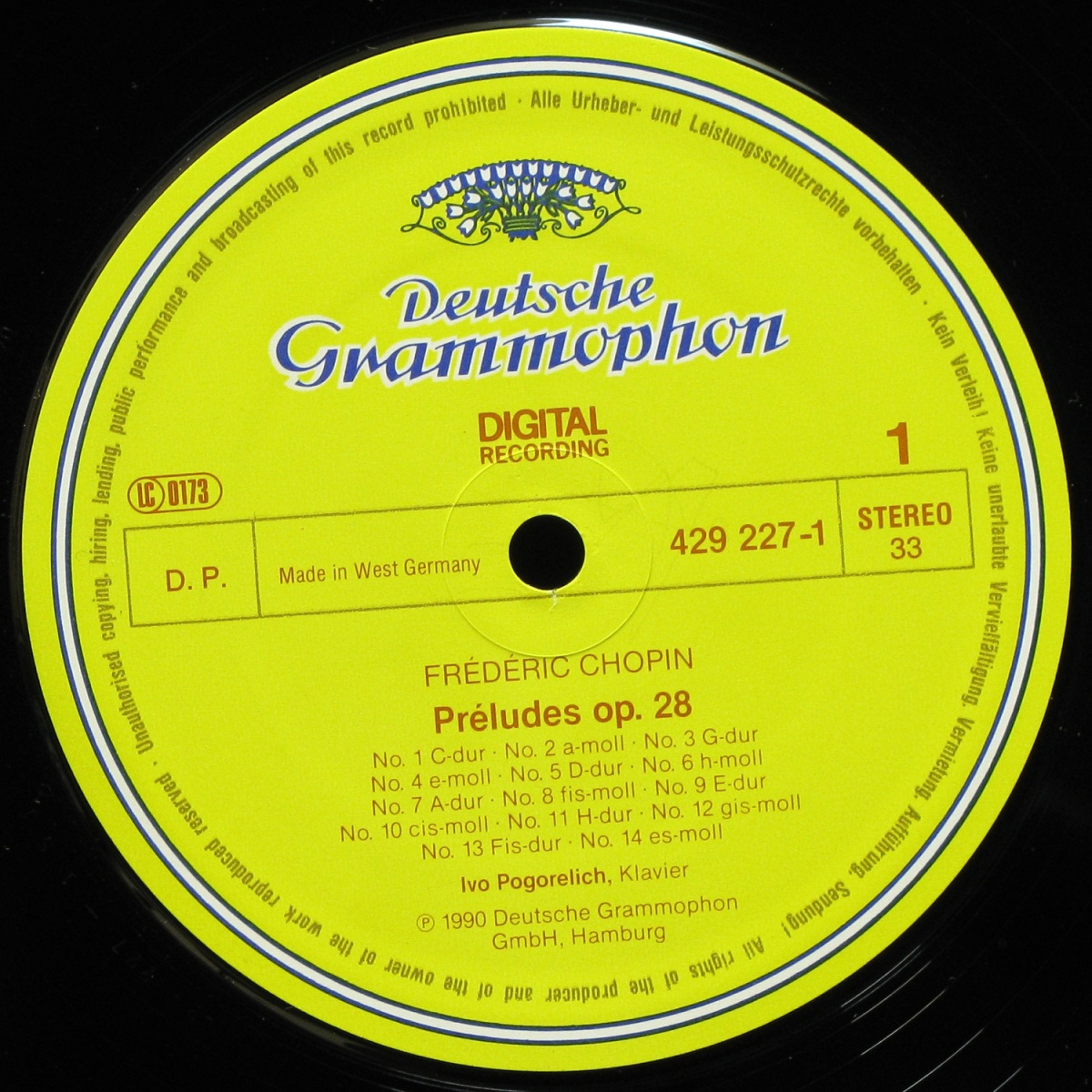 LP Ivo Pogorelich — Frederic Chopin, Preludes фото 3