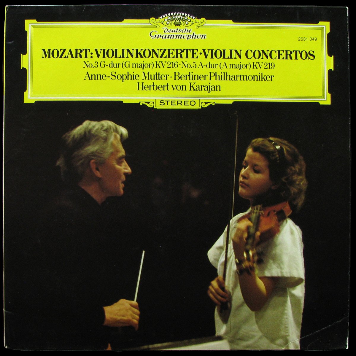 LP Herbert Von Karajan — Mozart: Violinkonzerte G-dur KV 216 / A-dur KV 219 фото