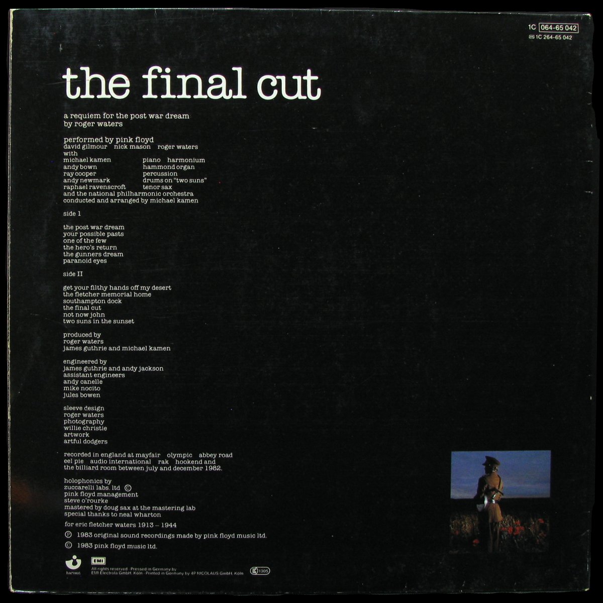 LP Pink Floyd — Final Cut фото 2