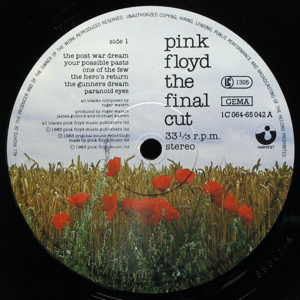 LP Pink Floyd — Final Cut фото 3