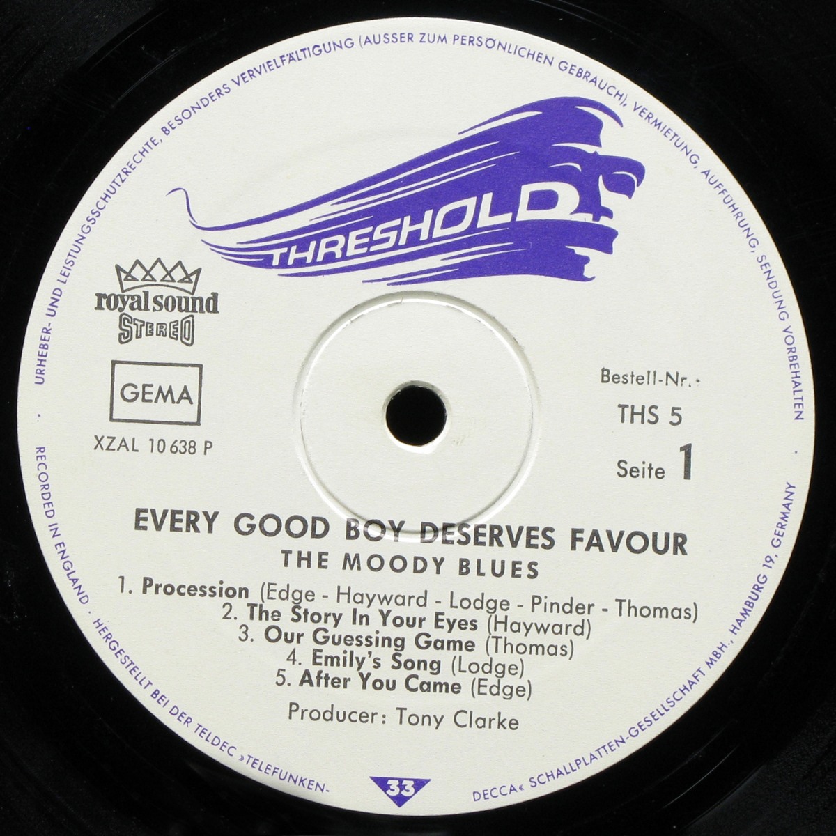 LP Moody Blues — Every Good Boy Deserves Favour фото 3