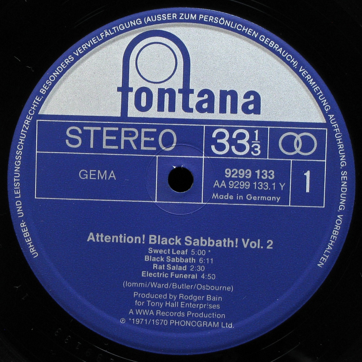 LP Black Sabbath — Attention! Black Sabbath! фото 3