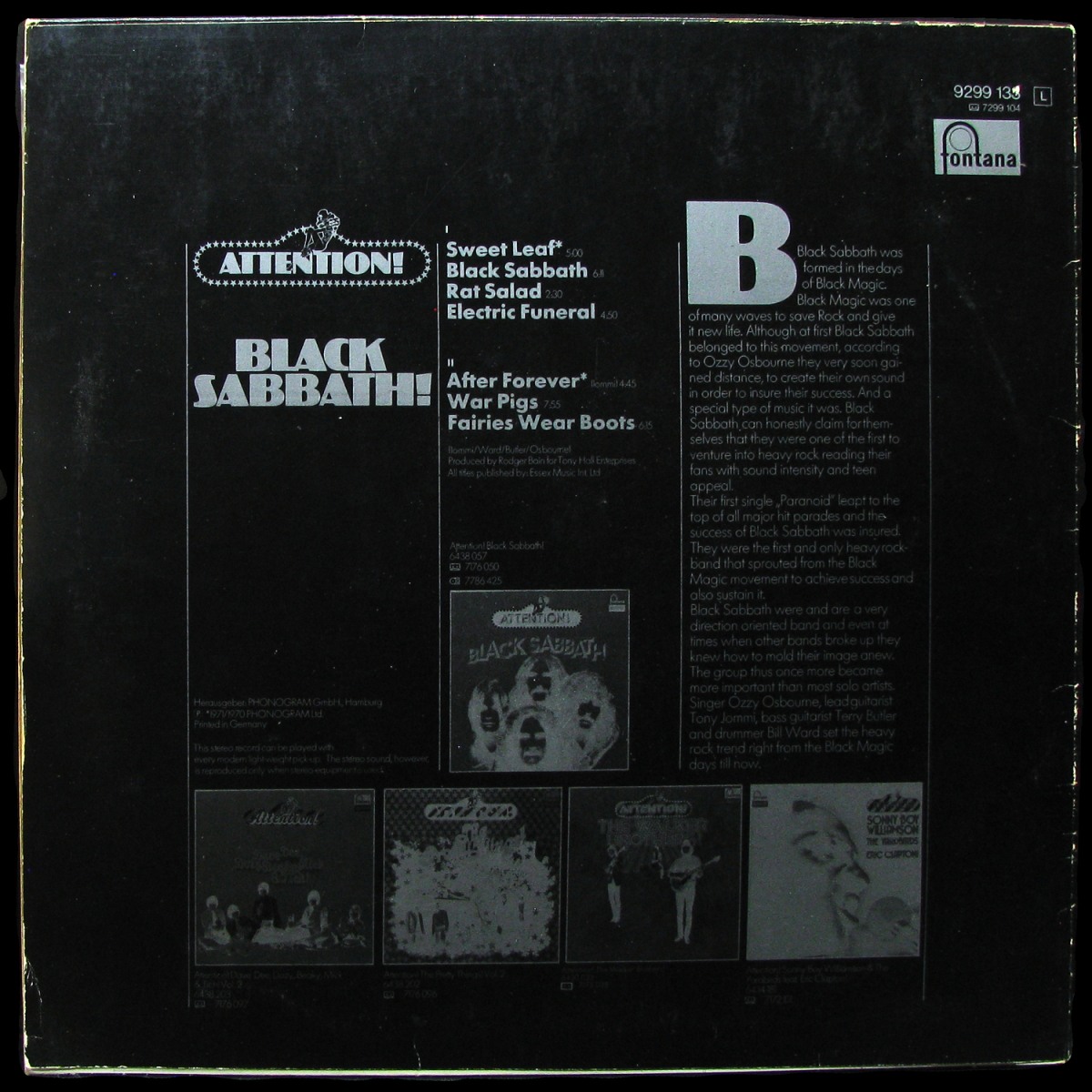 LP Black Sabbath — Attention! Black Sabbath! фото 2