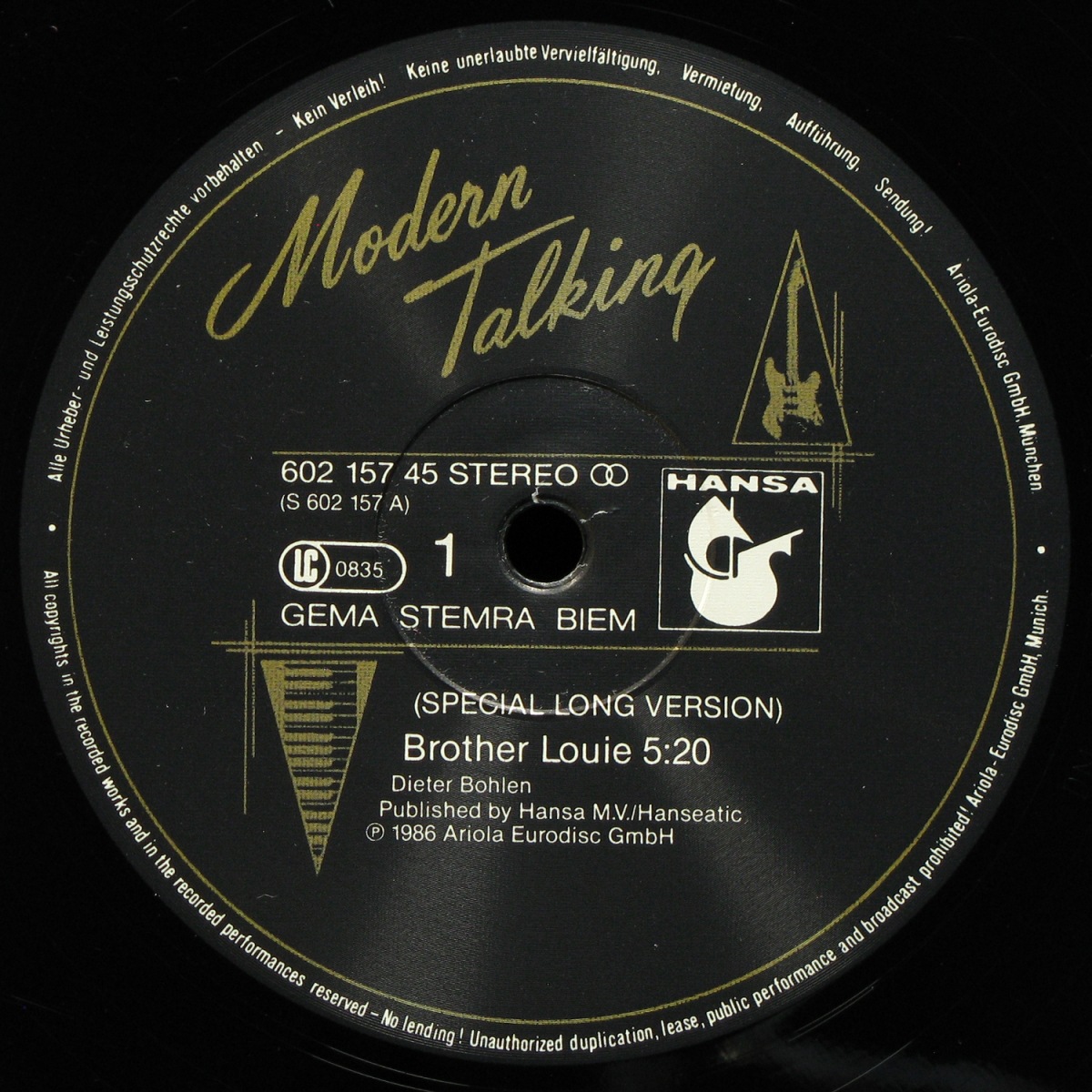 LP Modern Talking — Brother Louie (maxi) фото 3