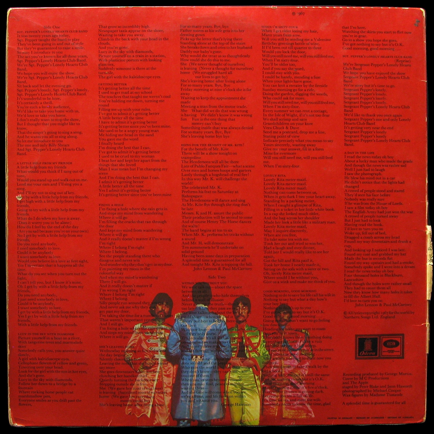 LP Beatles — Sgt. Pepper's Lonely Hearts Club Band фото 3