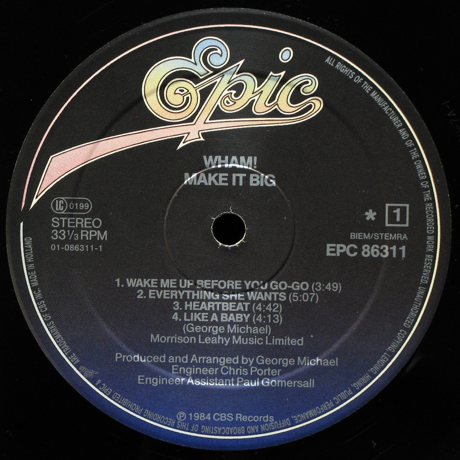 LP Wham! — Make It Big фото 2