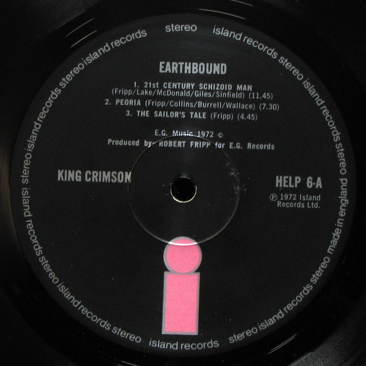 LP King Crimson — Earthbound фото 3