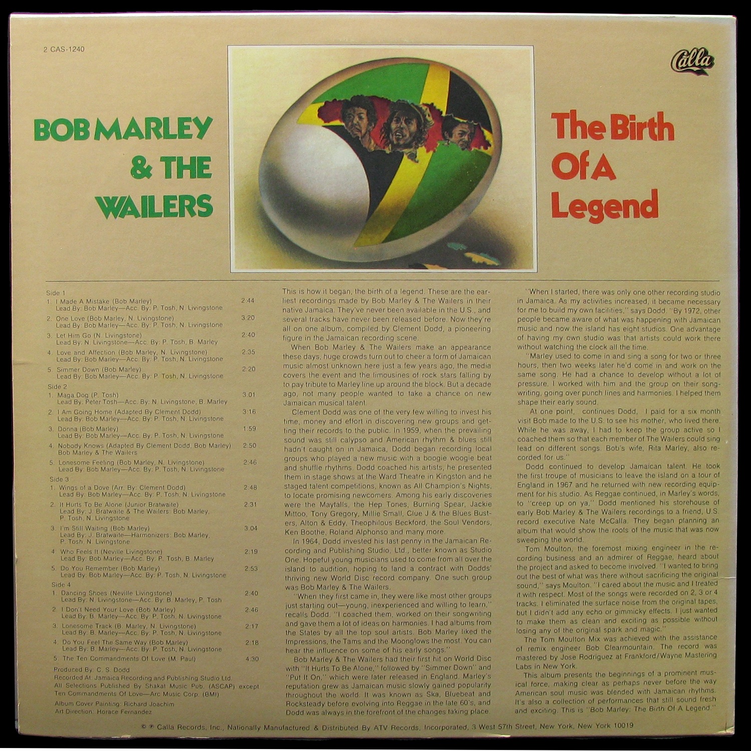 LP Bob Marley — Birth Of A Legend (2LP) фото 2