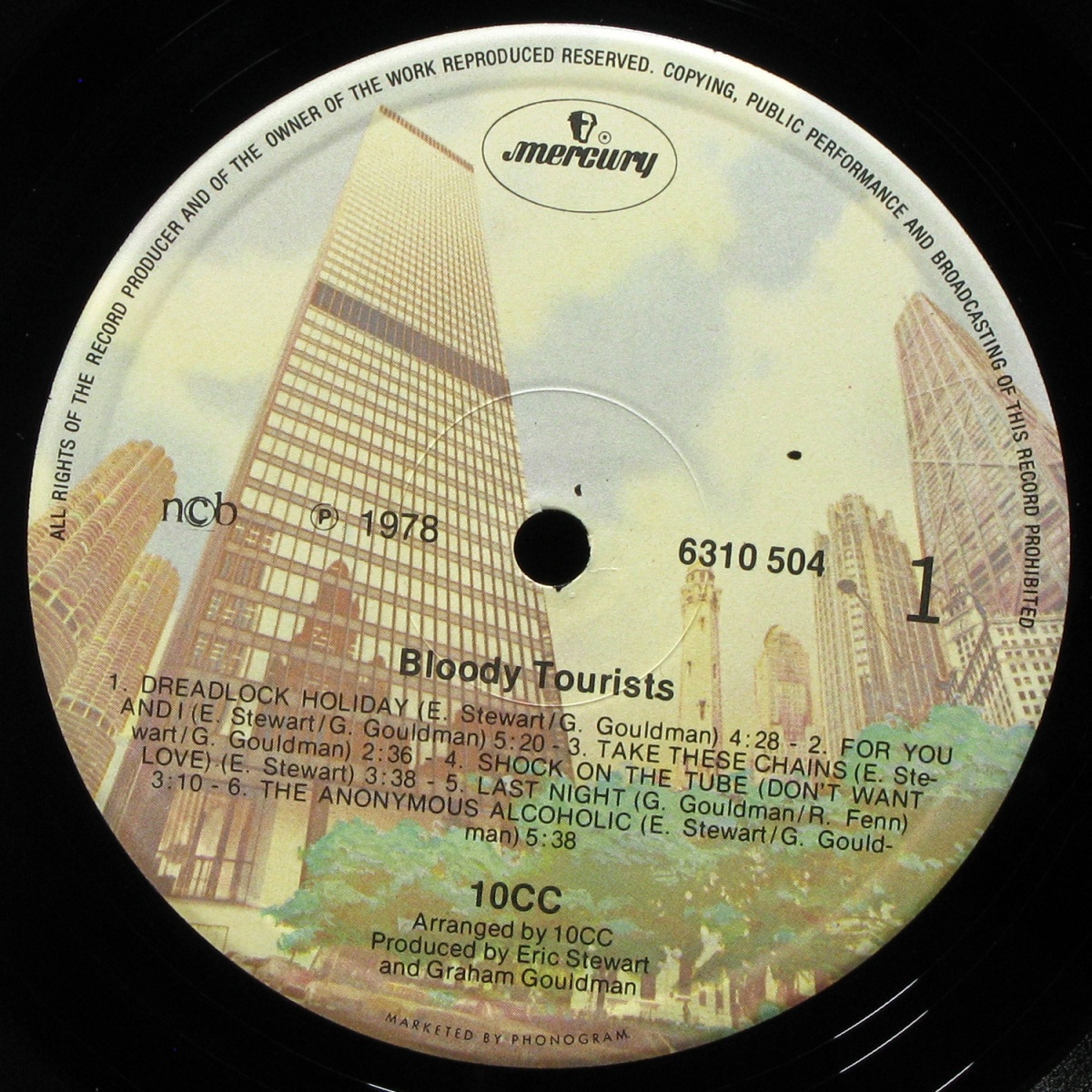 LP 10 CC — Bloody Tourists фото 2