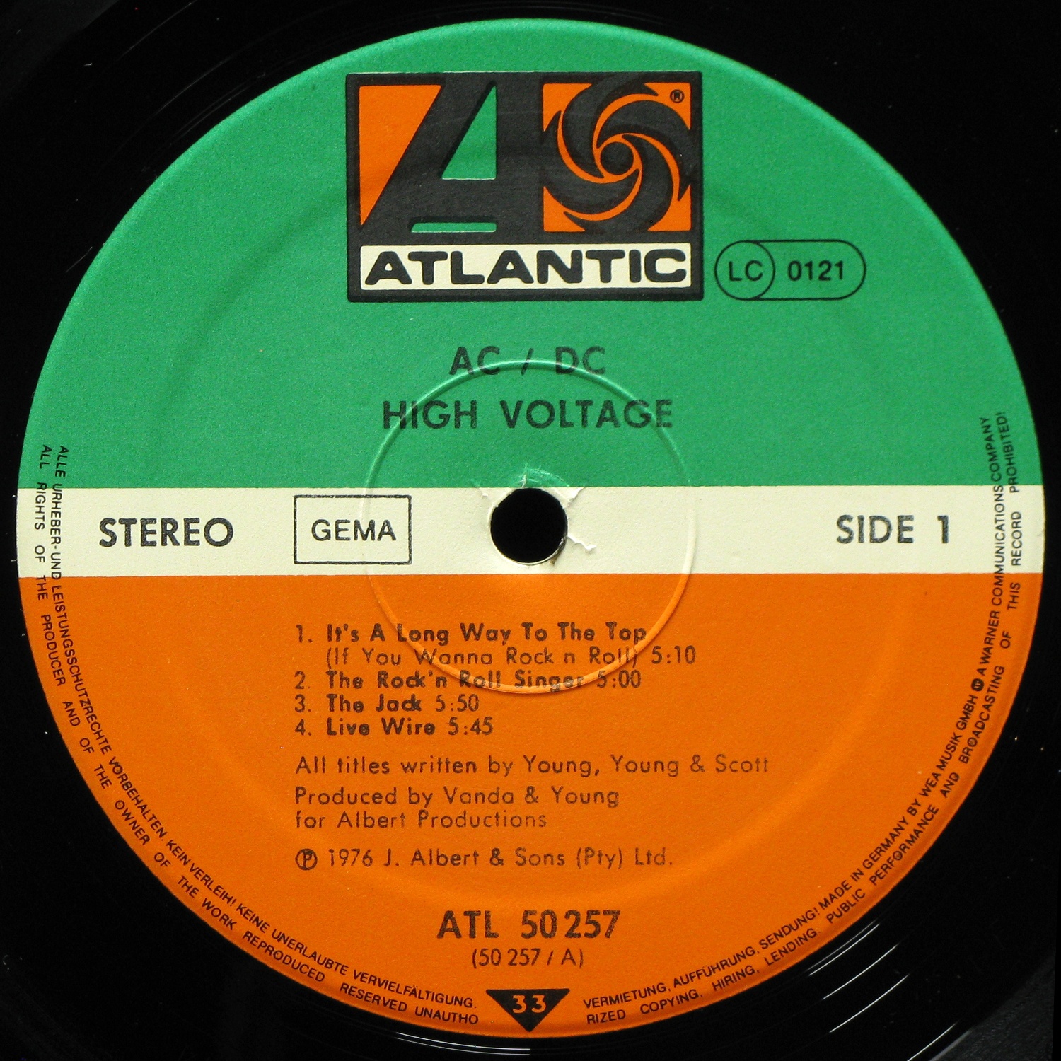 LP AC/DC — High Voltage фото 2