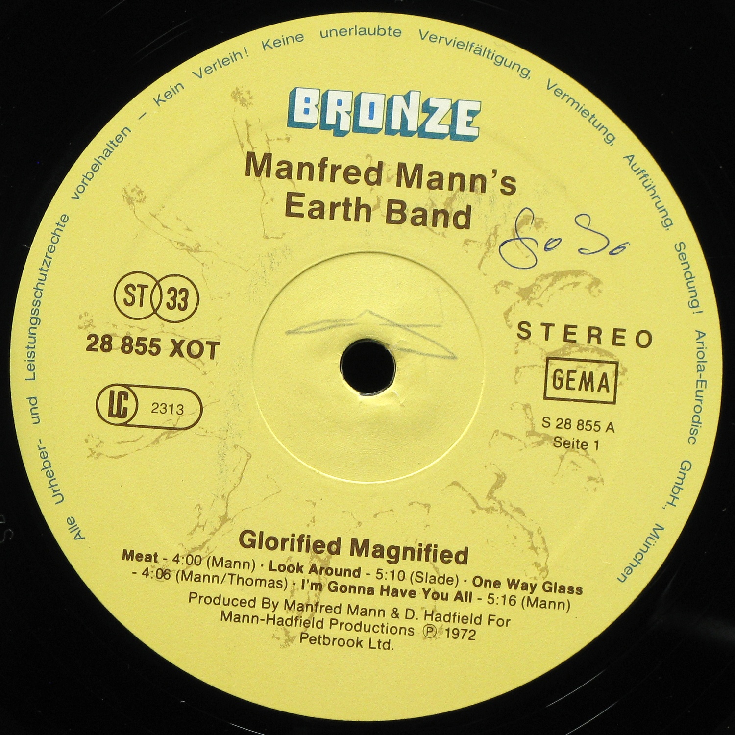 LP Manfred Mann's Earth Band — Glorified Magnified фото 2