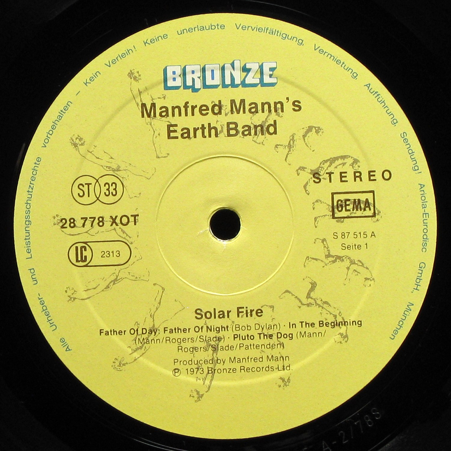 LP Manfred Mann's Earth Band — Solar Fire фото 2