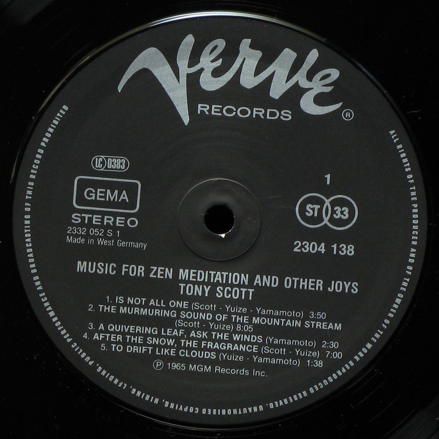 LP Tony Scott — Music For Zen Meditation And Other Joys фото 3