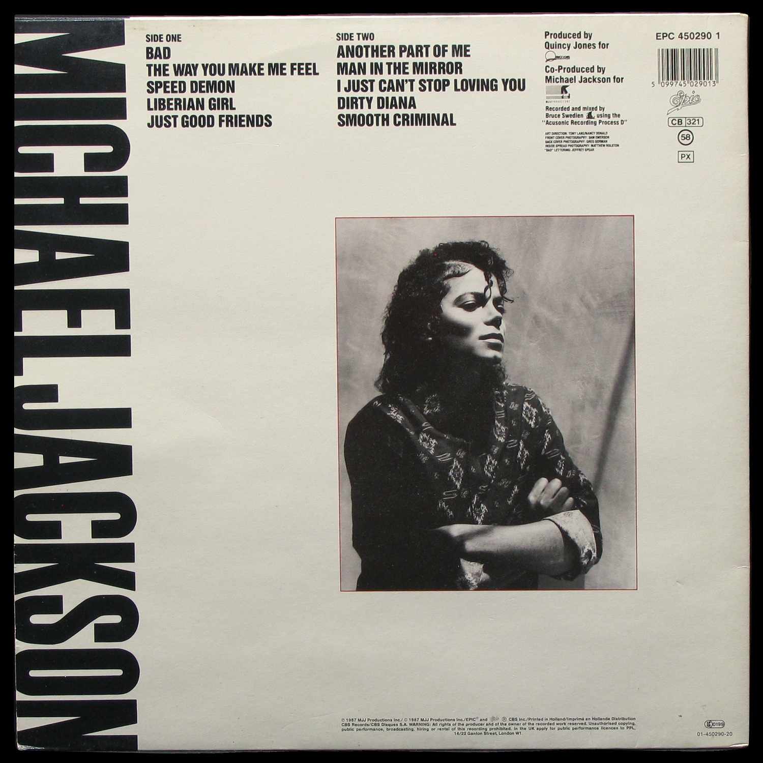 LP Michael Jackson — Bad фото 2