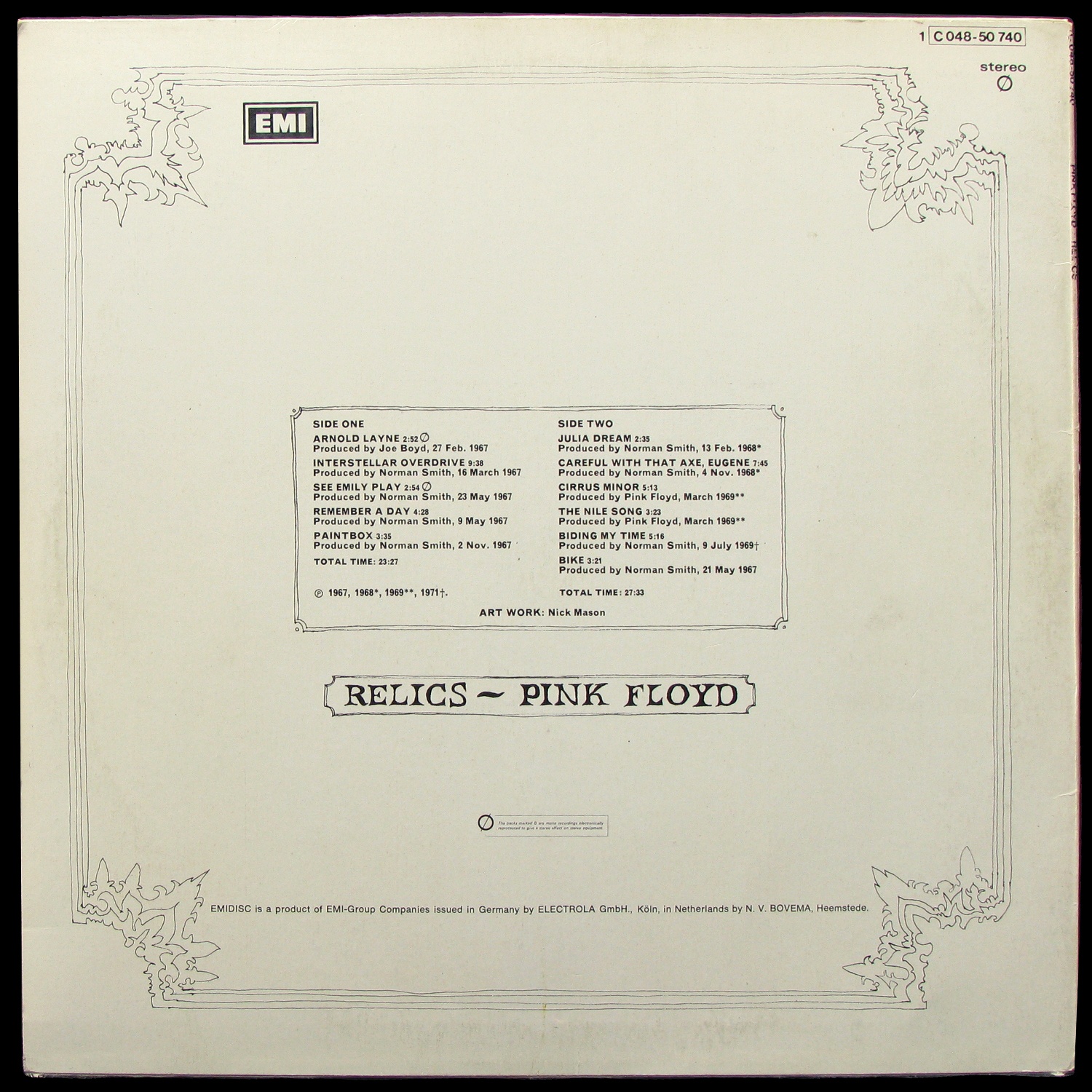 LP Pink Floyd — Relics фото 3