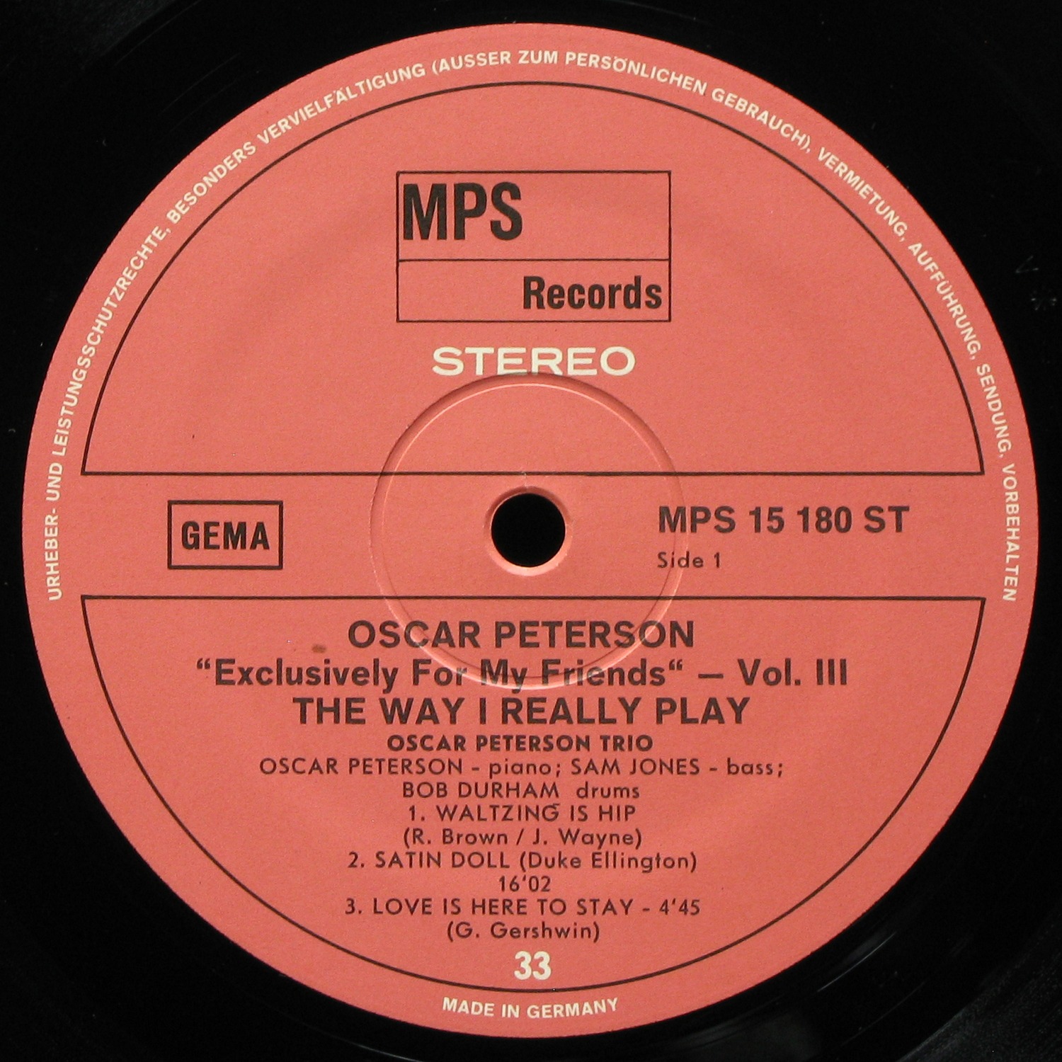 LP Oscar Peterson — Way I Really Play фото 3