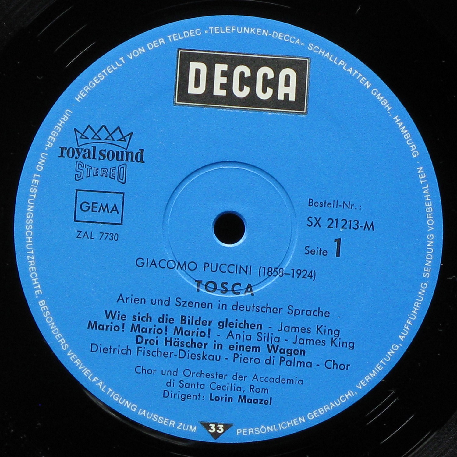 LP Lorin Maazel — Puccini: Tosca (+ booklet) фото 2