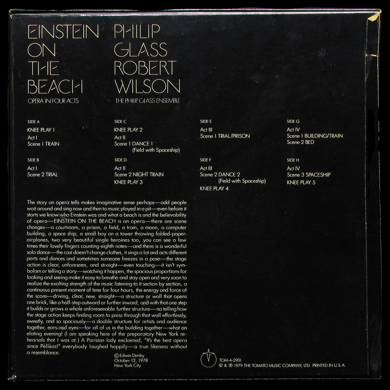 LP Philip Glass — Einstein On The Beach (+ booklet,  4LP BOX) фото 4