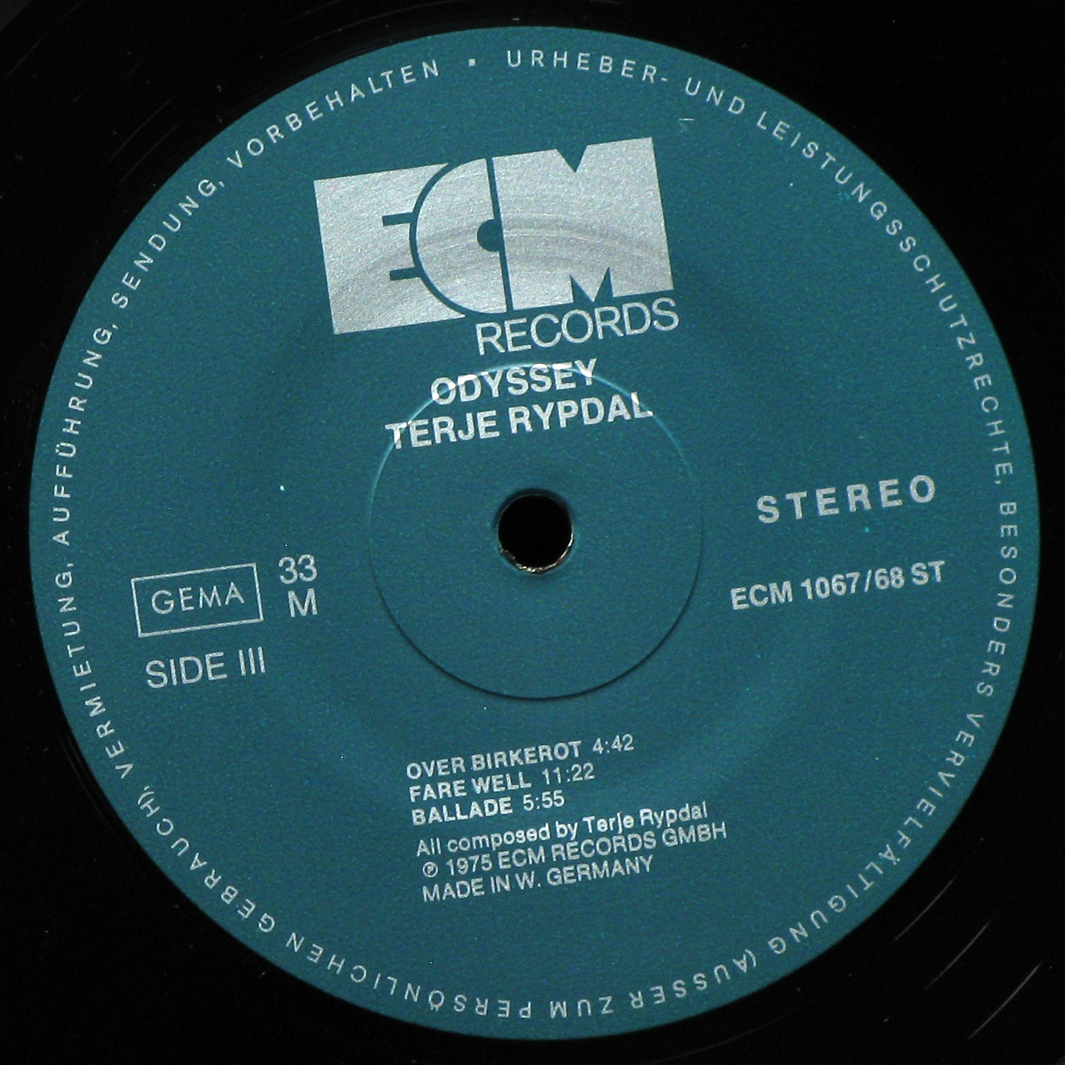 LP Terje Rypdal — Odyssey (2LP) фото 4