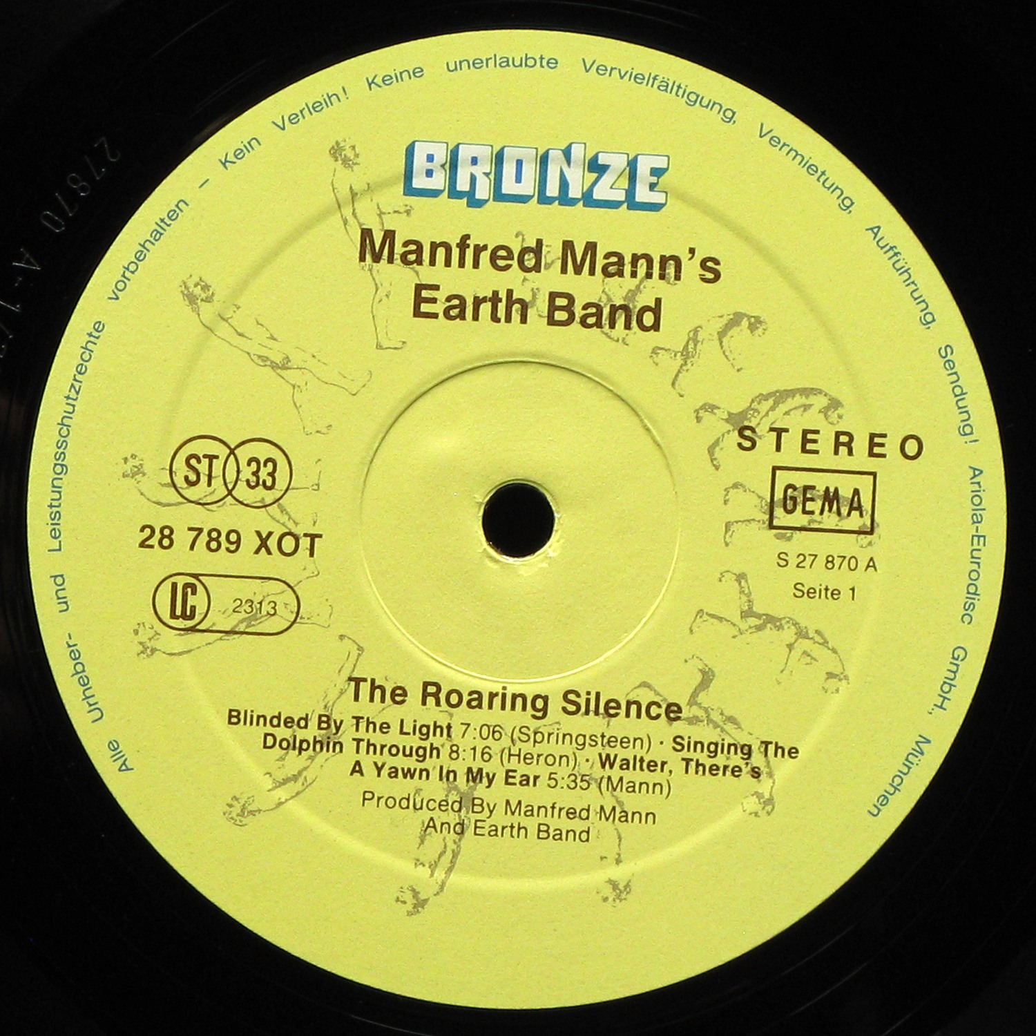 LP Manfred Mann's Earth Band — Roaring Silence фото 2