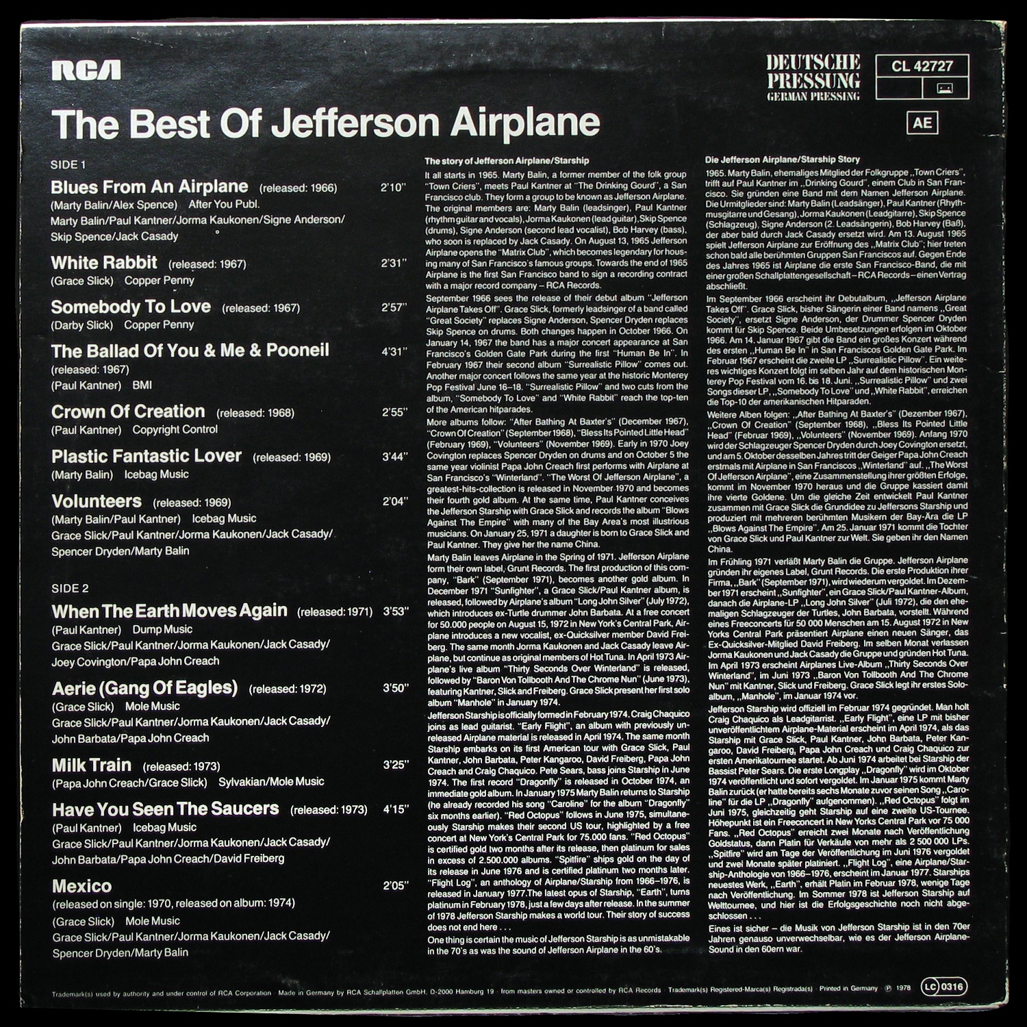 LP Jefferson Airplane — Best Of Jefferson Airplane фото 2