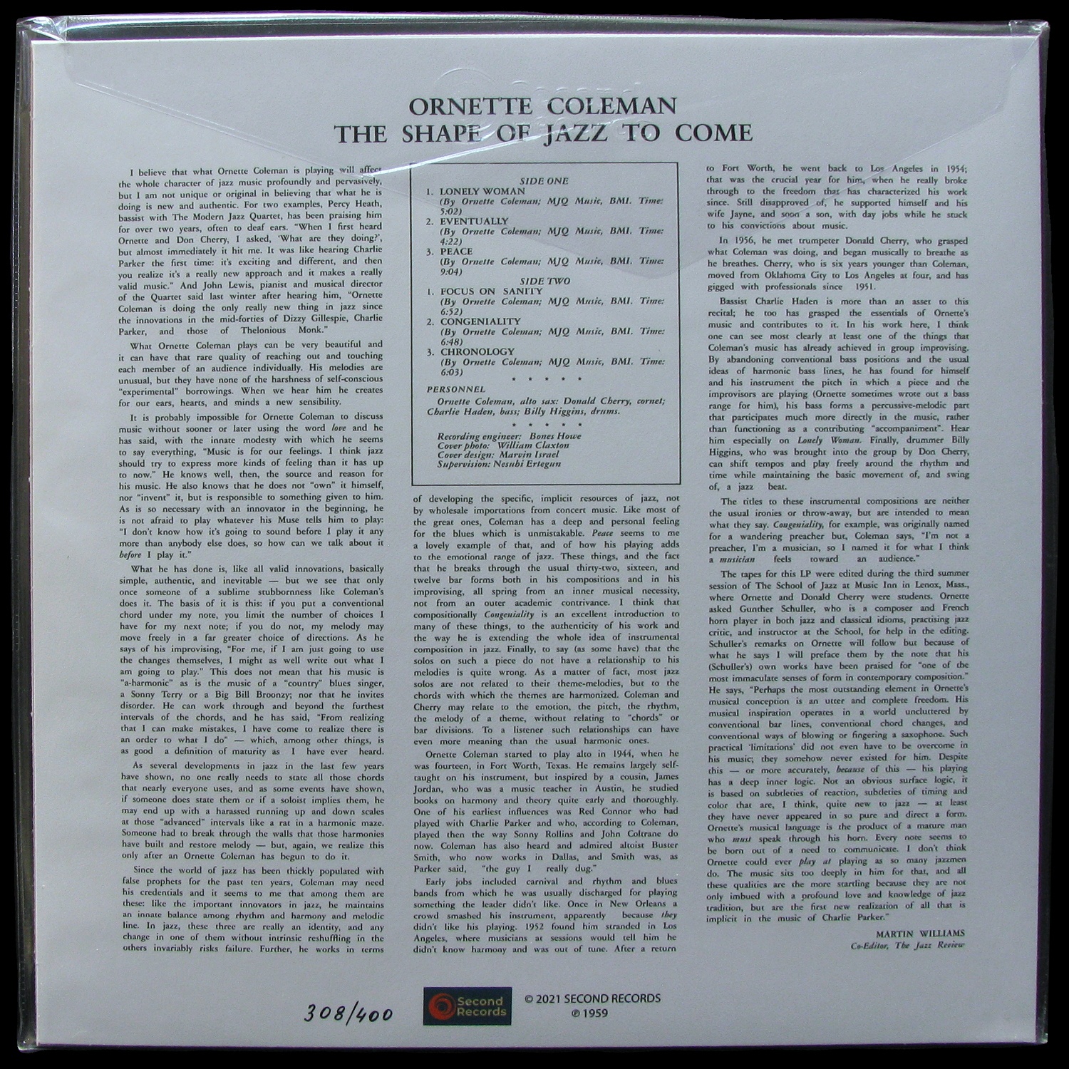 LP Ornette Coleman — Shape Of Jazz To Come (,  splatter vinyl) фото 2