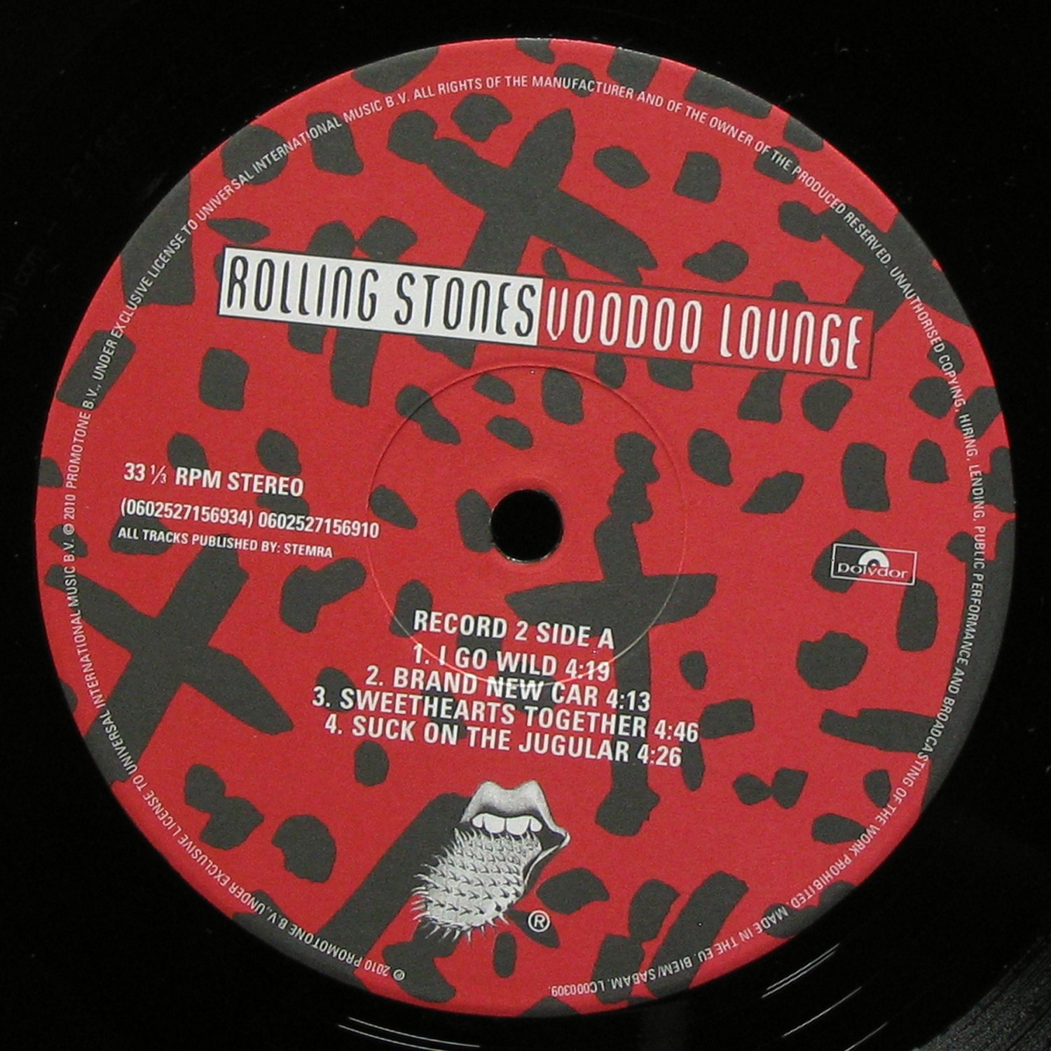 LP Rolling Stones — Voodoo Lounge (2LP) фото 9