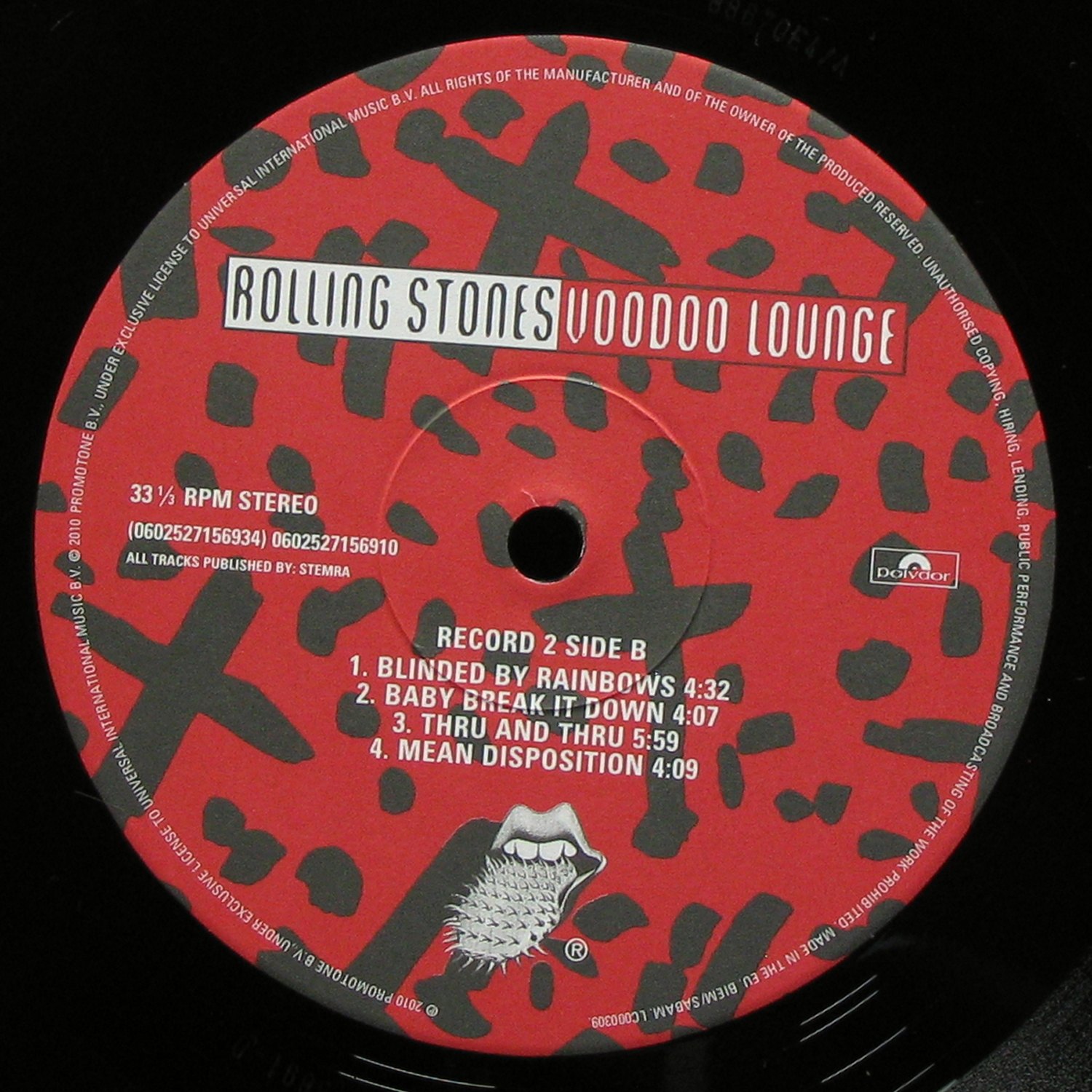 LP Rolling Stones — Voodoo Lounge (2LP) фото 10