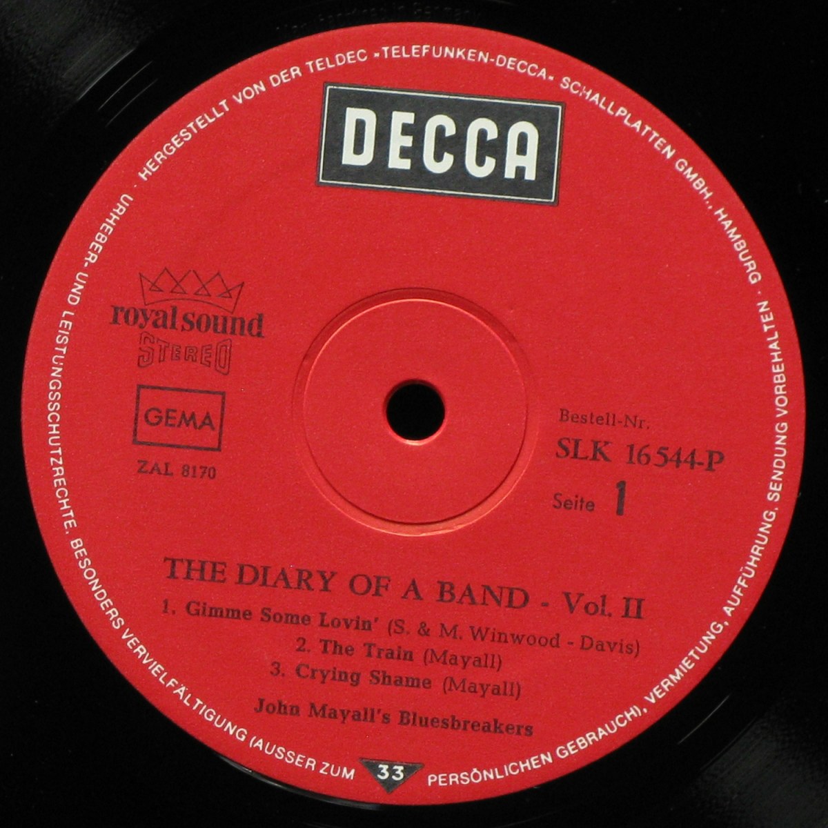 LP John Mayall — The Diary Of A Band Volume Two фото 2