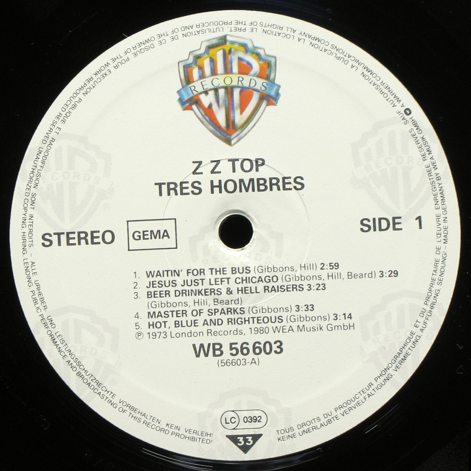 LP ZZ Top — Tres Hombres фото 2