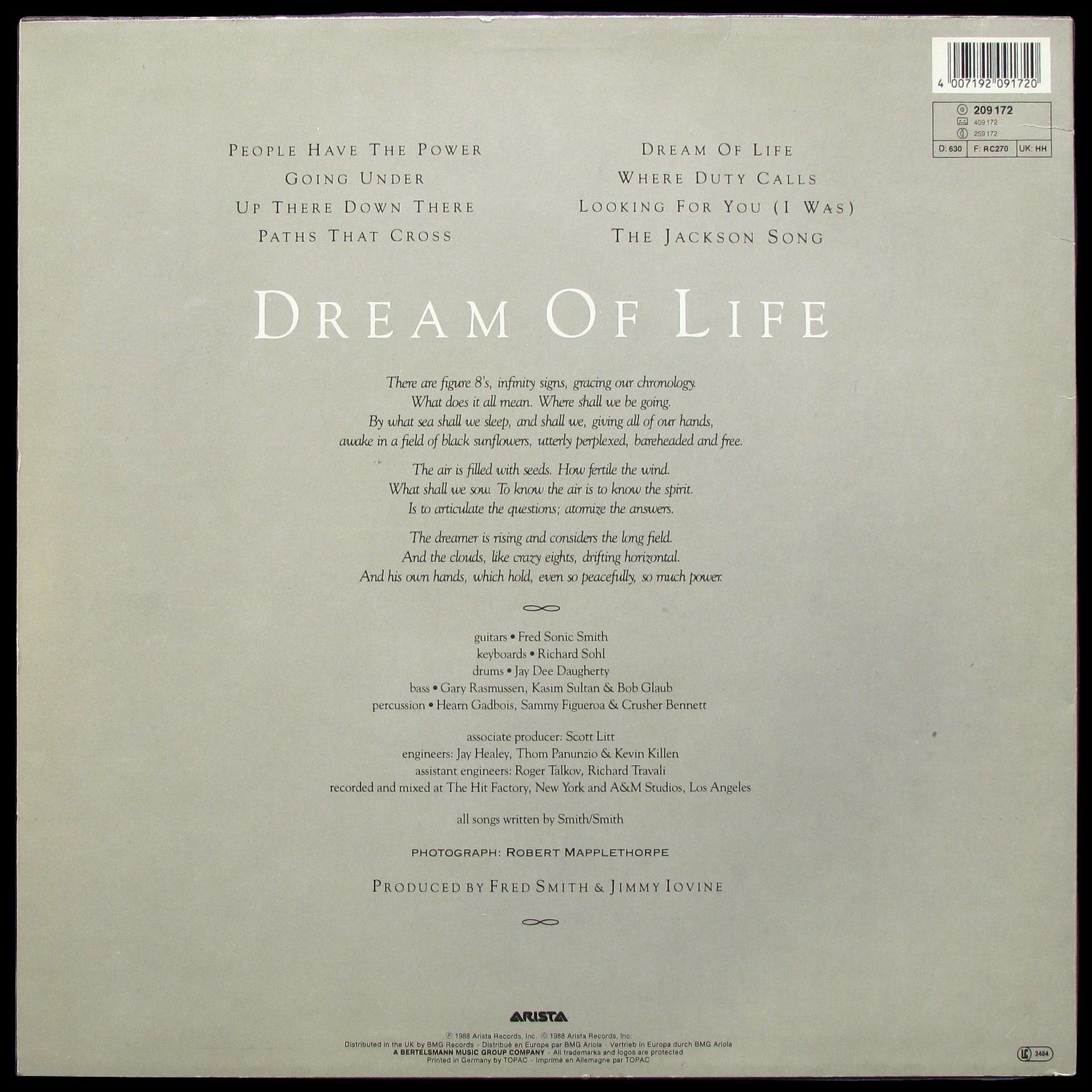 LP Patti Smith — Dream Of Life фото 3