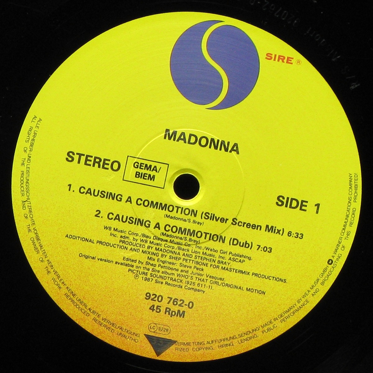 LP Madonna — Causing A Commotion (maxi) фото 2