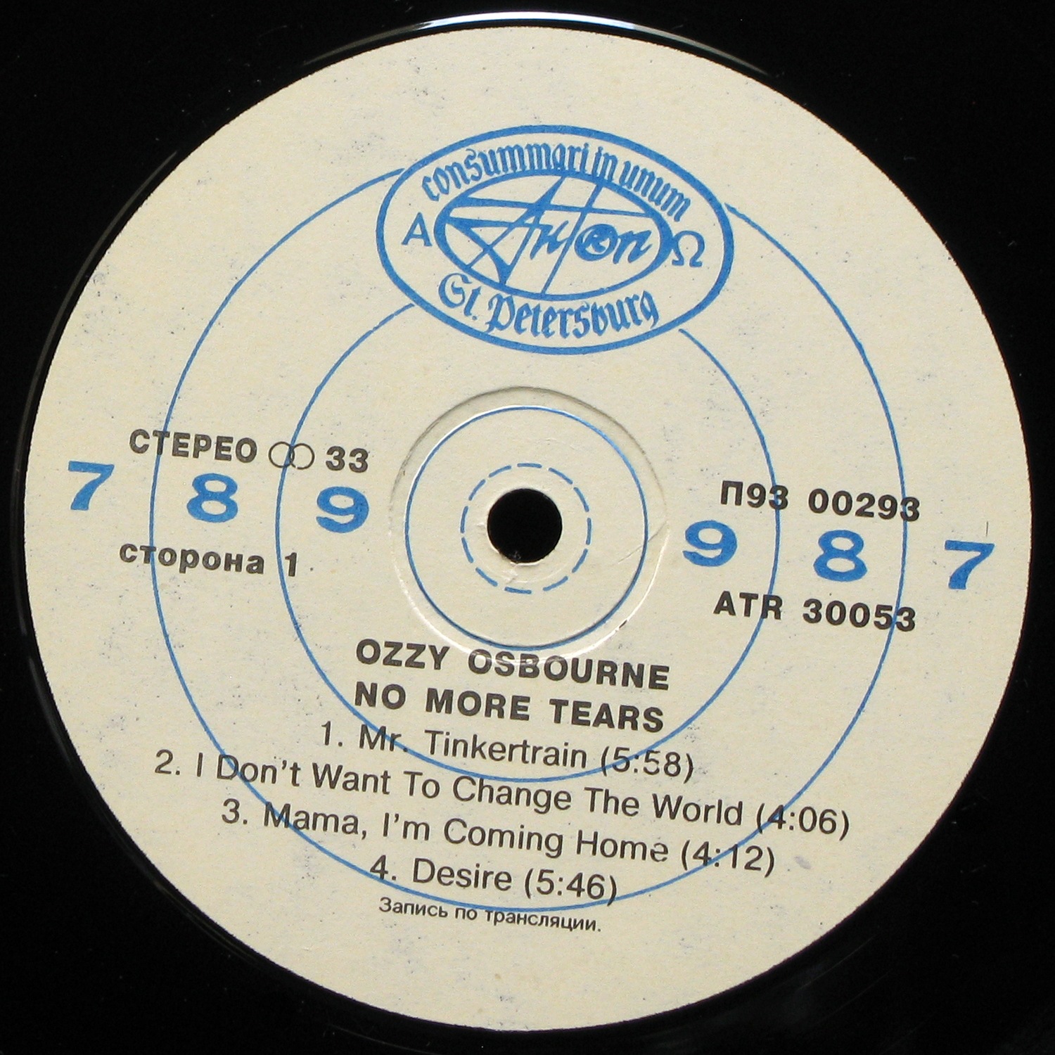 LP Ozzy Osbourne — No More Tears фото 2