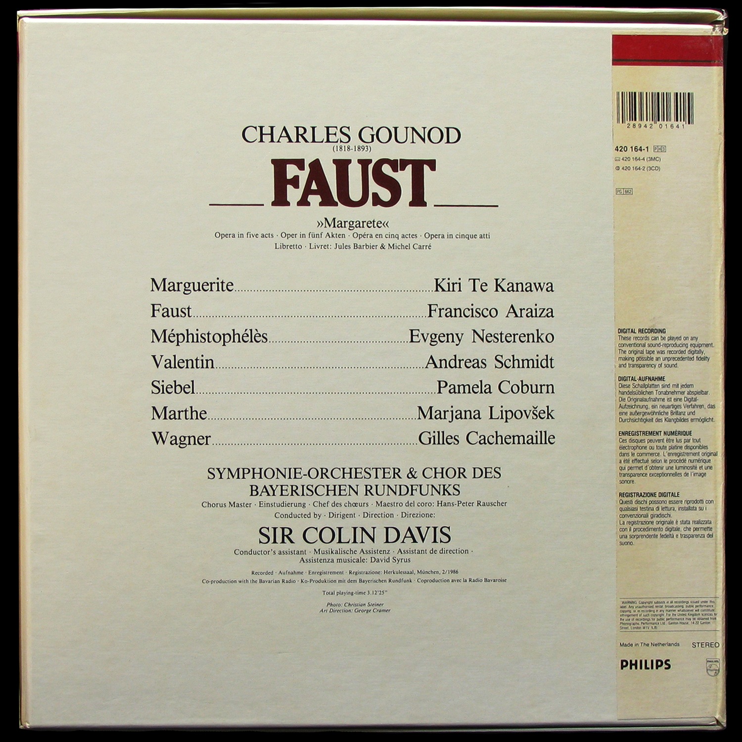 LP Colin Davis — Charles Gounod: Faust (,  3LP BOX,  + booklet) фото 2