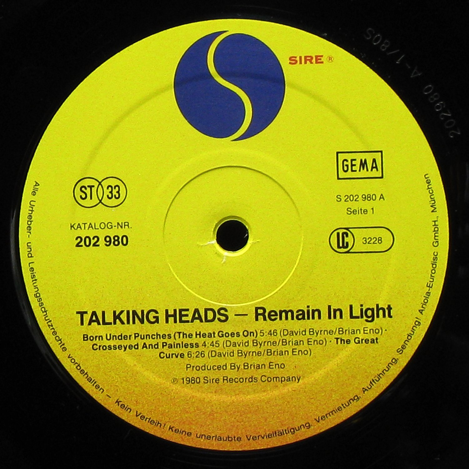 LP Talking Heads — Remain In Light фото 3