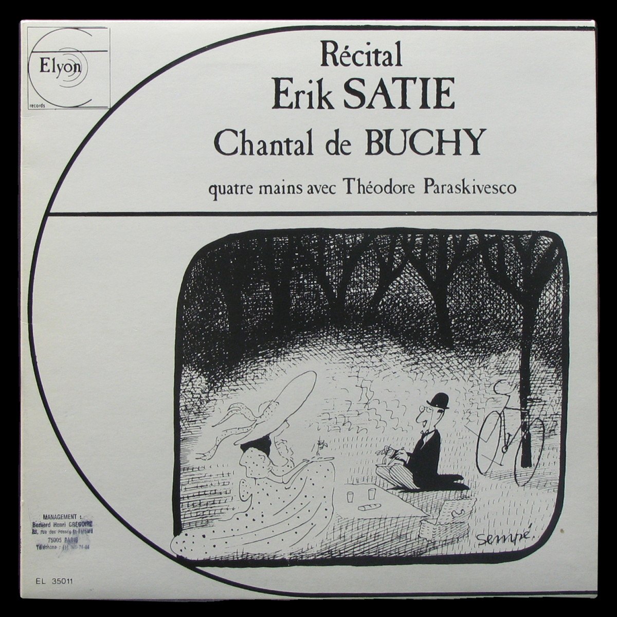 LP Chantal De Buchy — Erik Satie: Recital фото