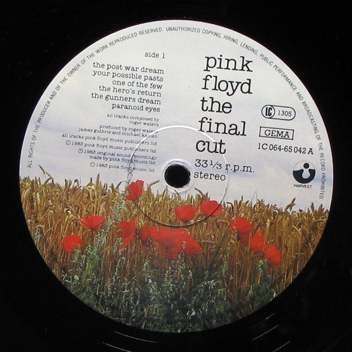 LP Pink Floyd — Final Cut фото 2