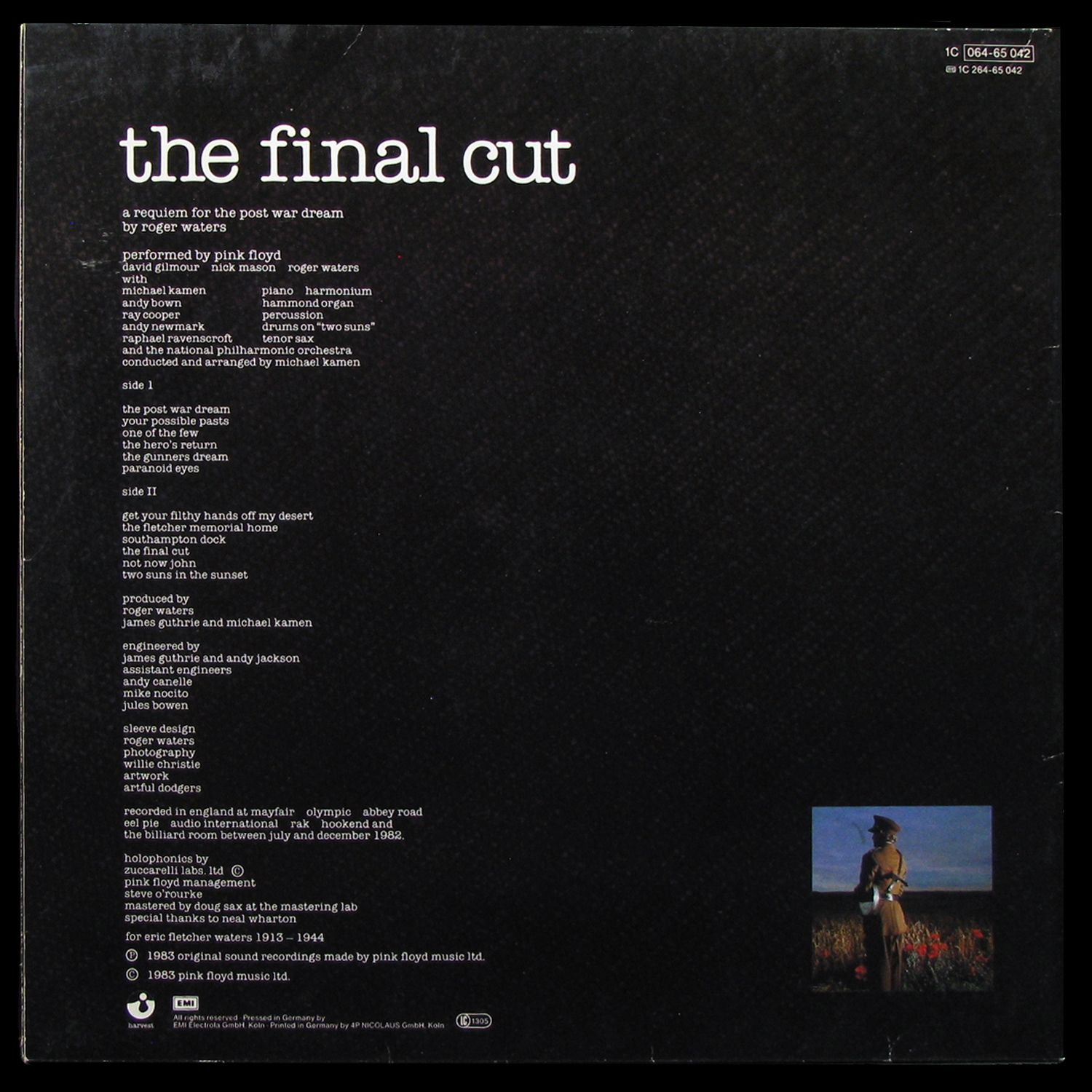 LP Pink Floyd — Final Cut фото 3