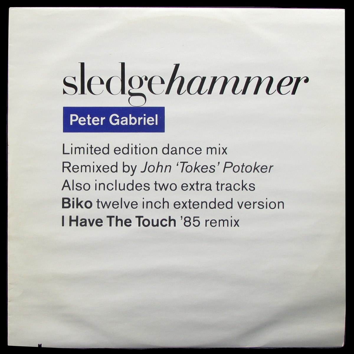 LP Peter Gabriel — Sledgehammer (maxi) фото