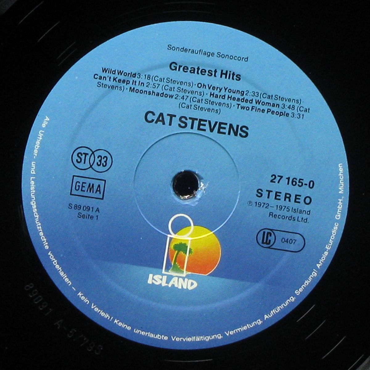 LP Cat Stevens — Greatest Hits (club edition) фото 2